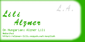 lili alzner business card